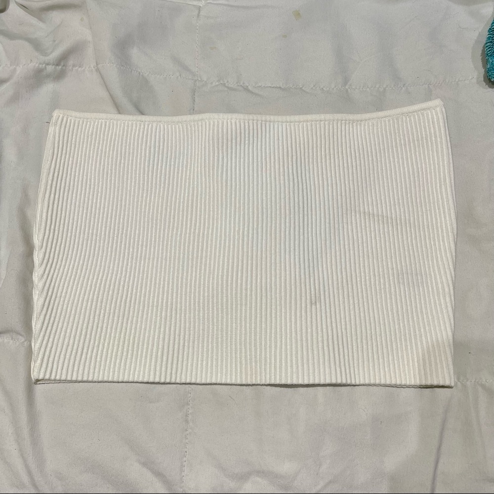 White Crop Tube Top - Picture 2 of 2